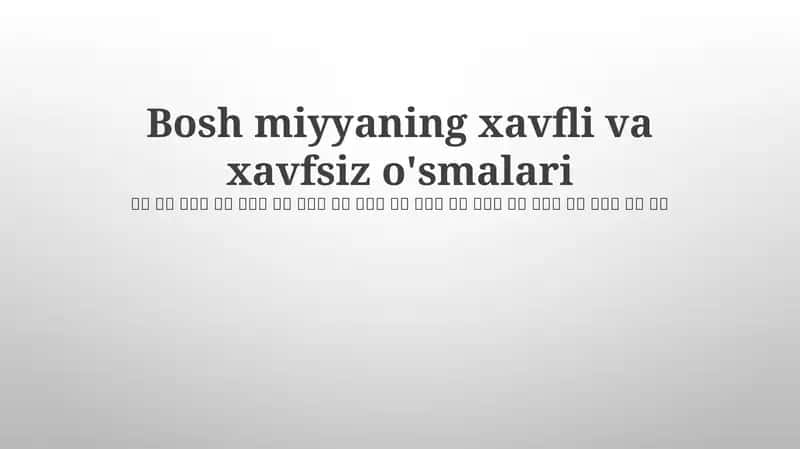 Miyada o'sma tasnifi