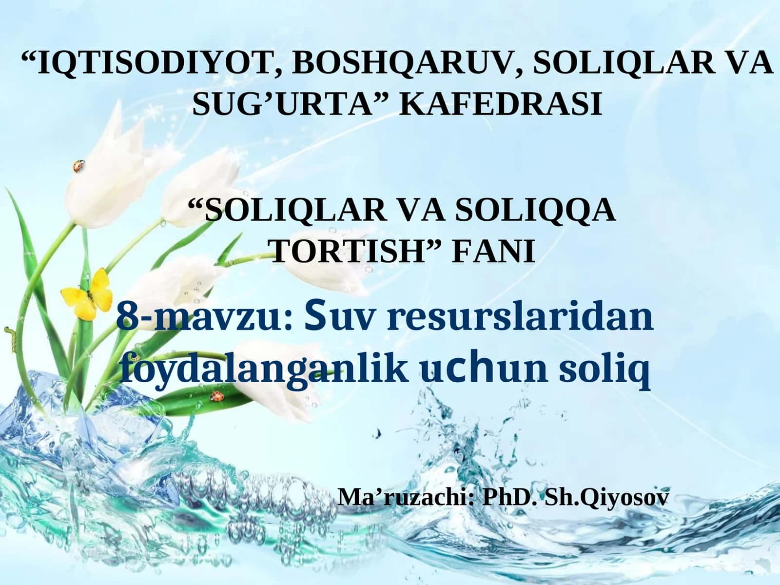 SOLIQLAR VA SOLIQQA TORTISH