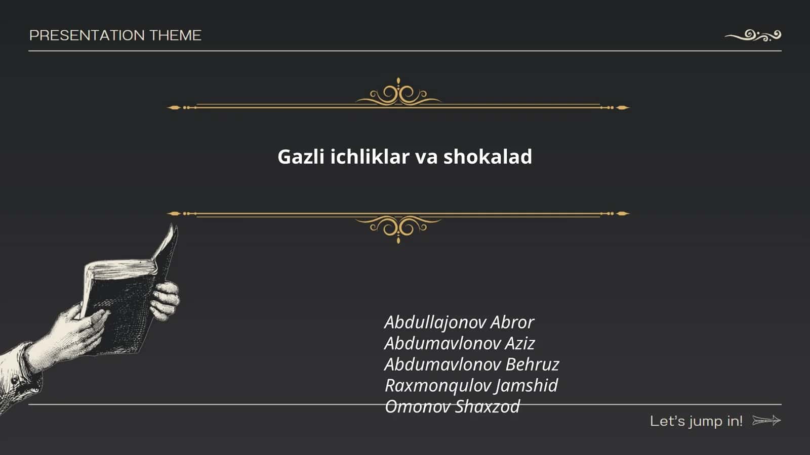 Gazli ichliklar va shokalad