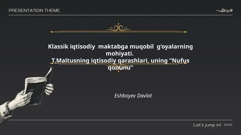 Klassik iqtisodiy maktabga muqobil g‘oyalarning mohiyati
