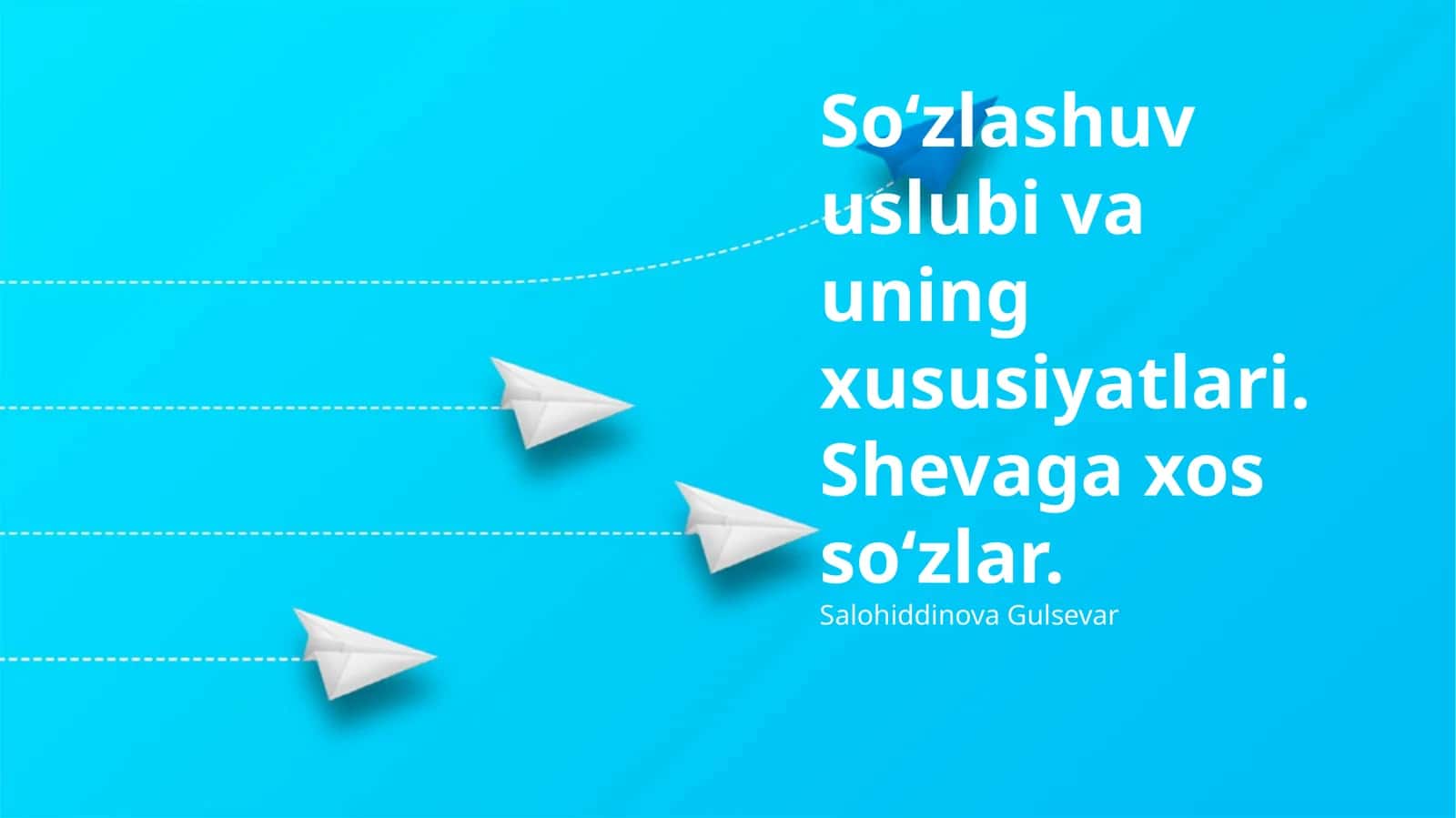 So‘zlashuv uslubi va uning xususiyatlari
