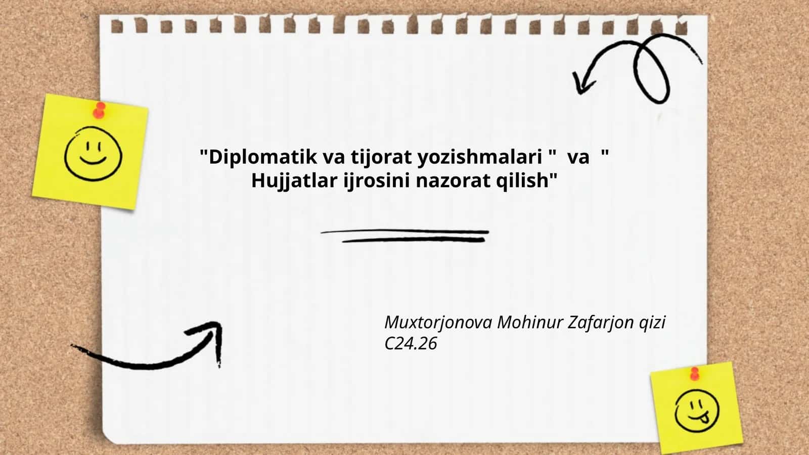 Diplomatik va tijorat yozishmalari