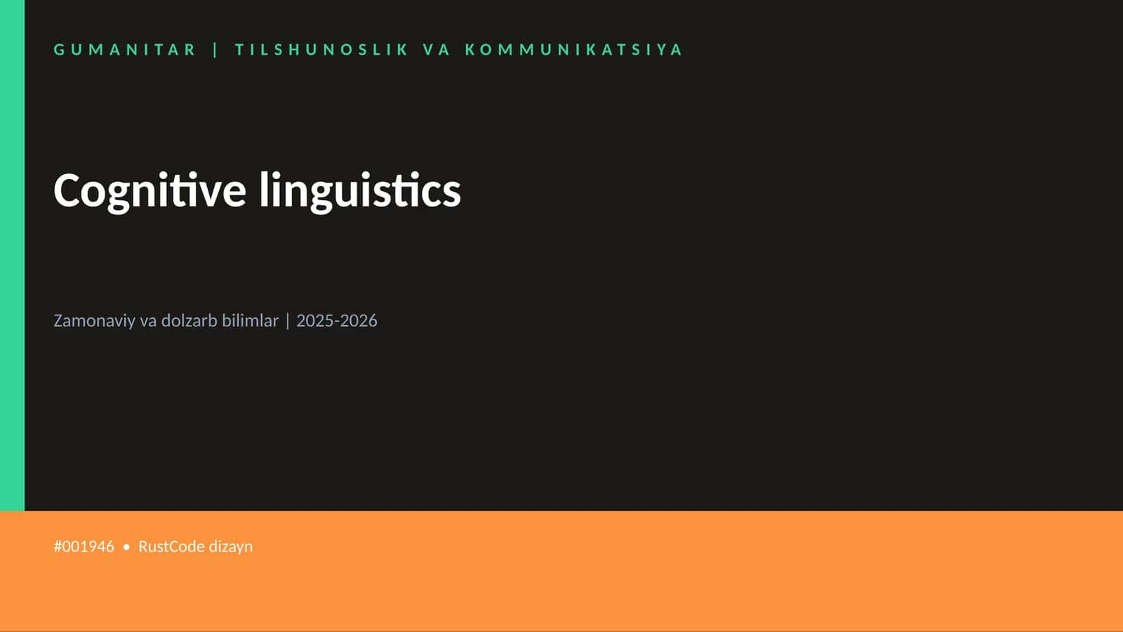 Cognitive linguistics