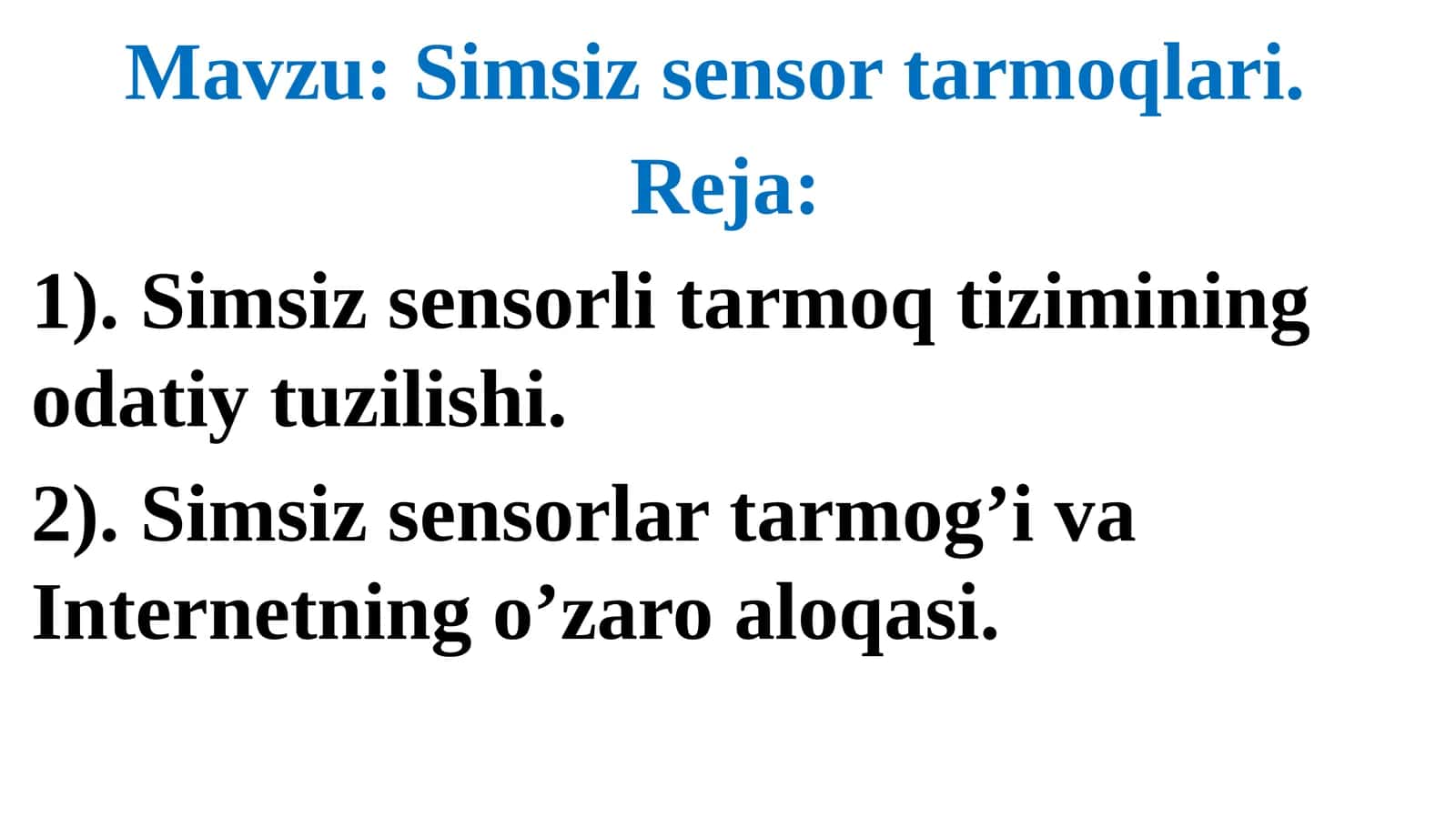 Simsiz sensor tarmoqlari