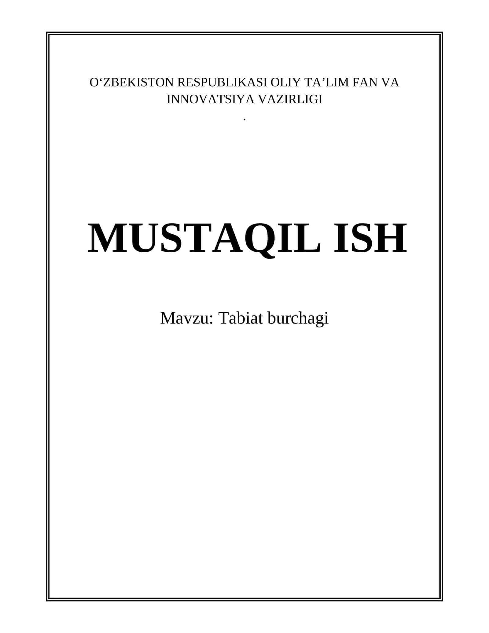 Tabiat burchagi