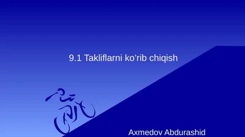Takliflarni koʻrib chiqish