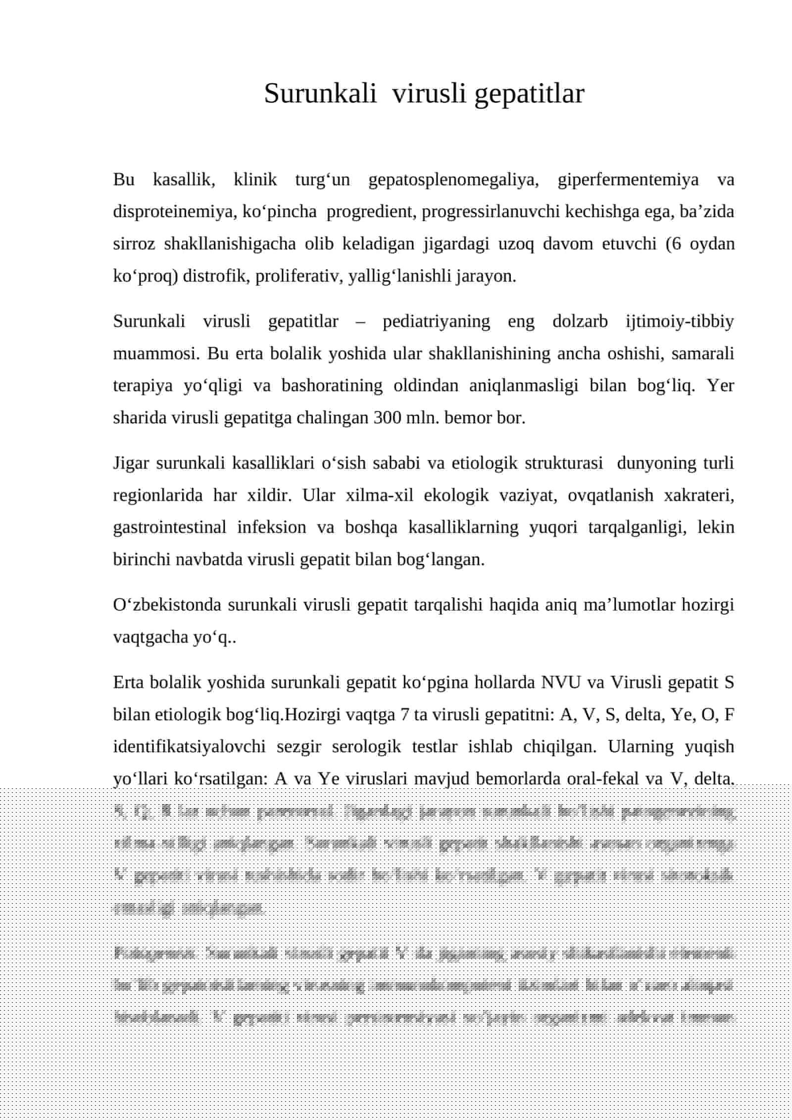 Surunkali virusli gepatitlar