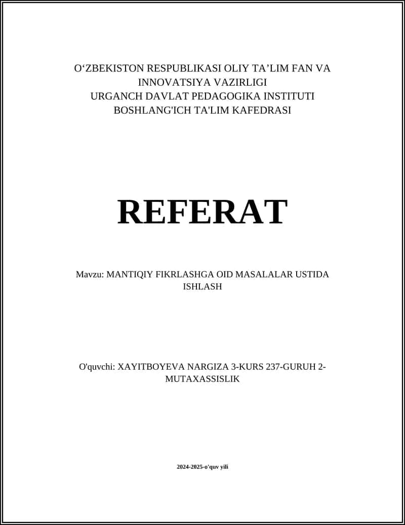 Mantıqsız Hulosa Yaratish