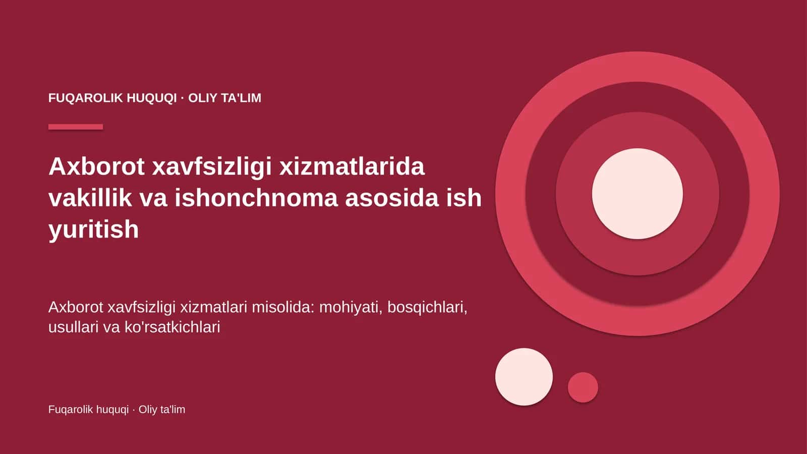Fuqarolik huquqi va oliy ta'lim