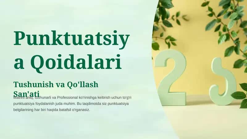 Punktuatsiya Qoidalari