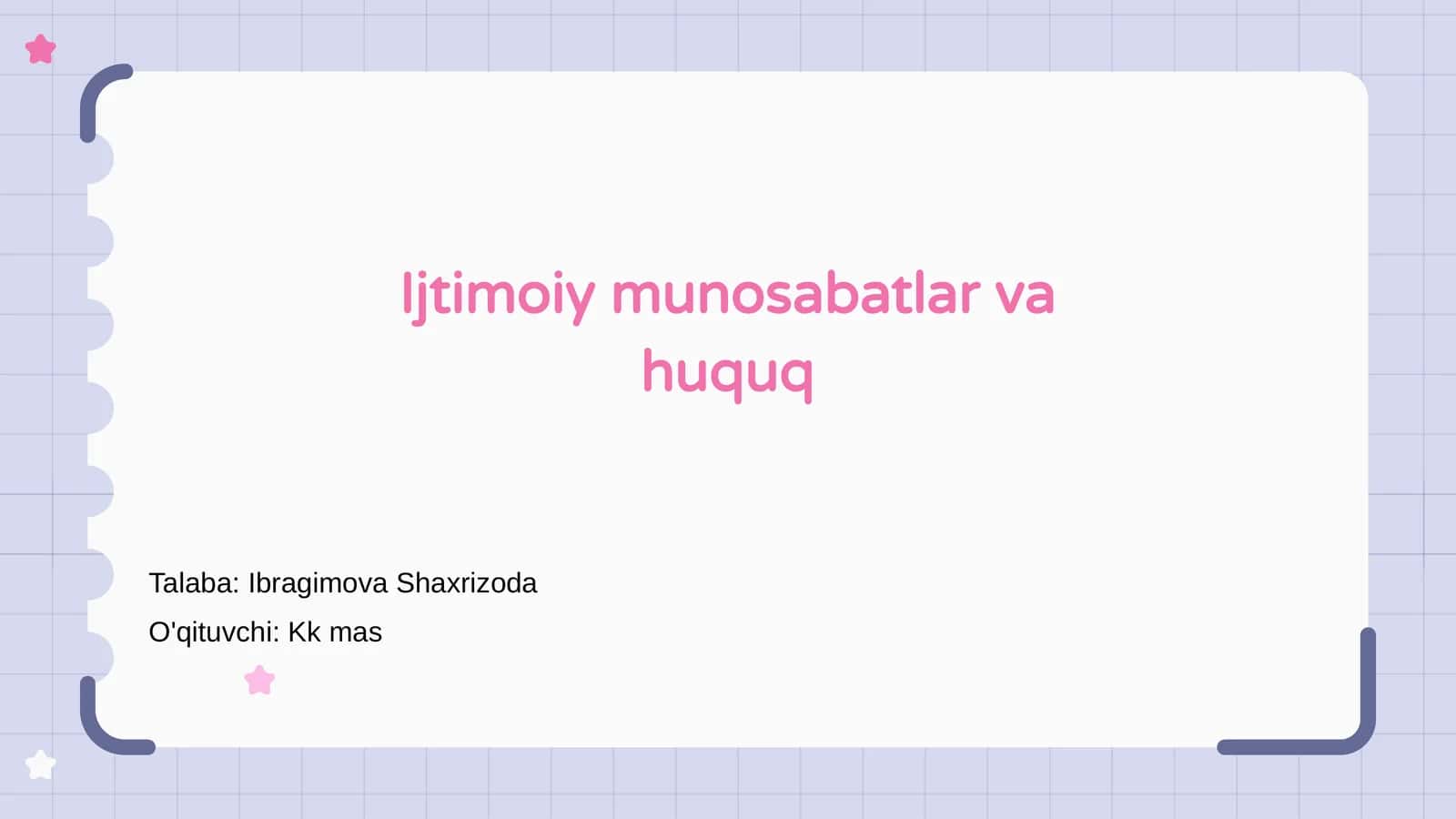 Ijtimoiy munosabatlar va huquq