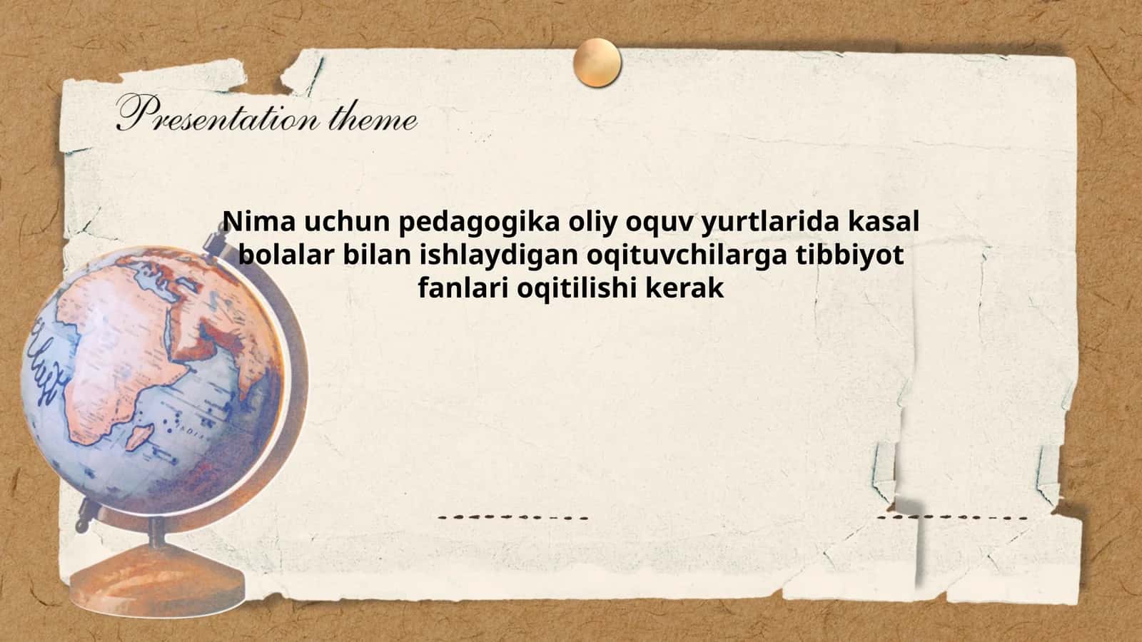 Kasal bolalar bilan ishlaydigan oqituvchilarga tibbiyot fanlari