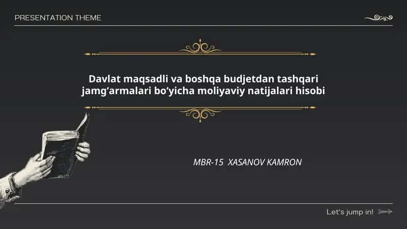 Davlat maqsadli va boshqa budjetdan tashqari jamgʻarmalari boʻyicha moliyaviy natijalari hisobi