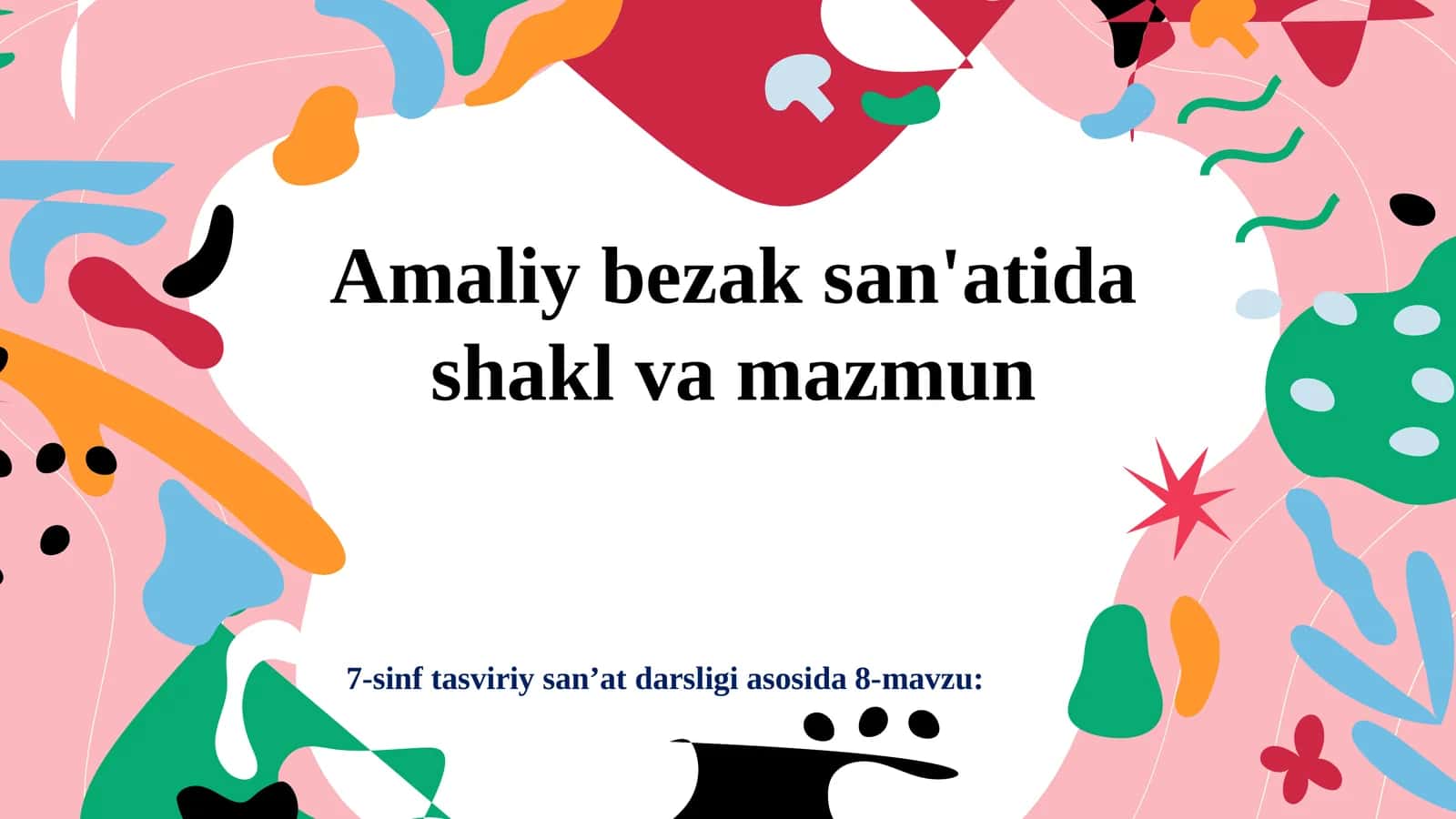 Amaliy bezak san'atida shakl va mazmun