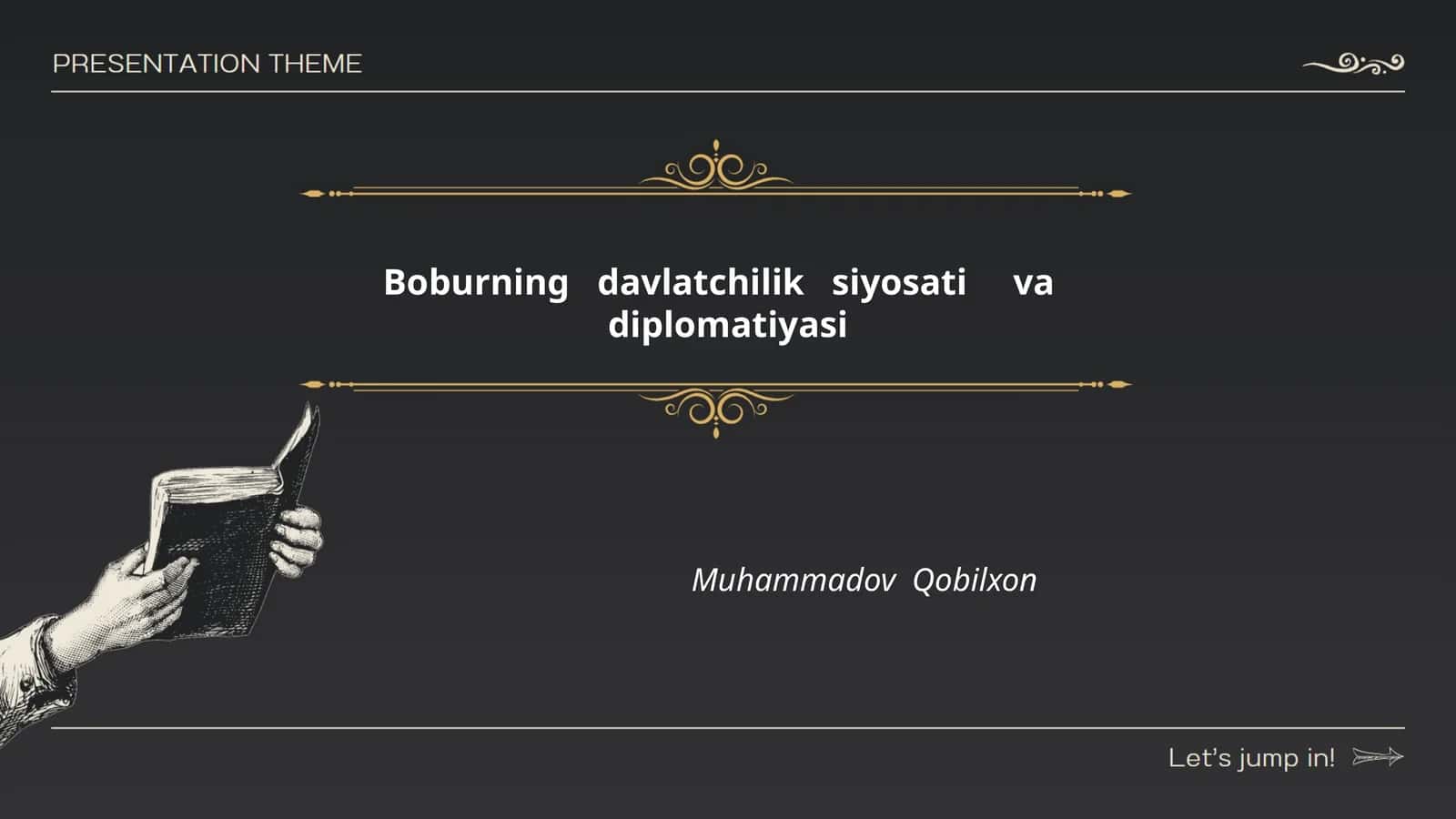 Boburning davlatchilik siyosati va diplomatiyasi