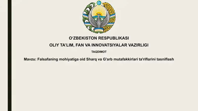 Falsafaning mohiyati