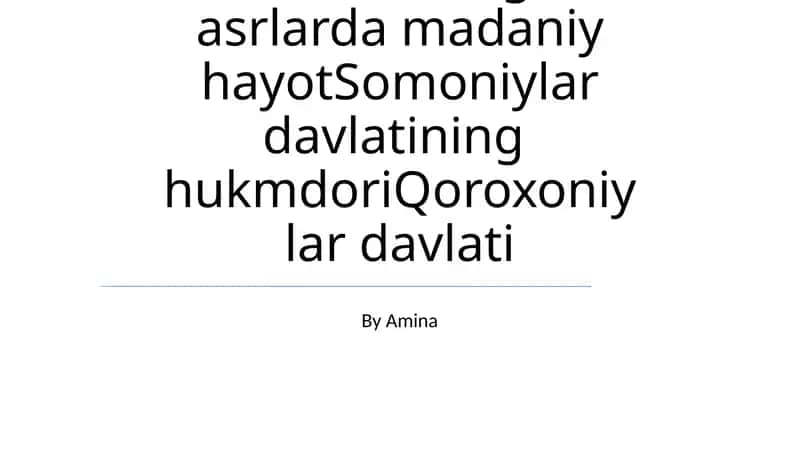 Somoniylar davlati madaniyati