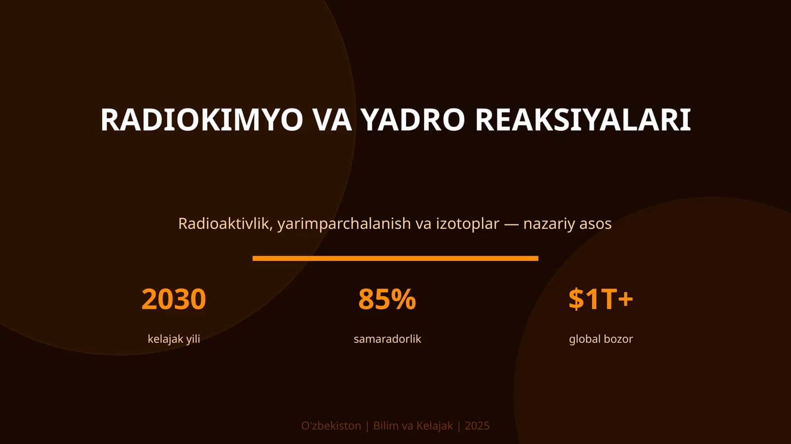 RADIOKIMYO VA YADRO REAKSIYALARI