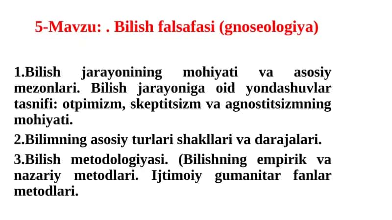 Gnoseologiya