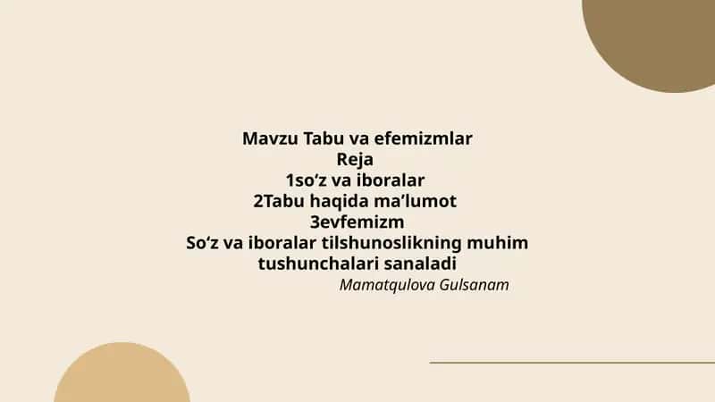 Tabu va efemizmlar