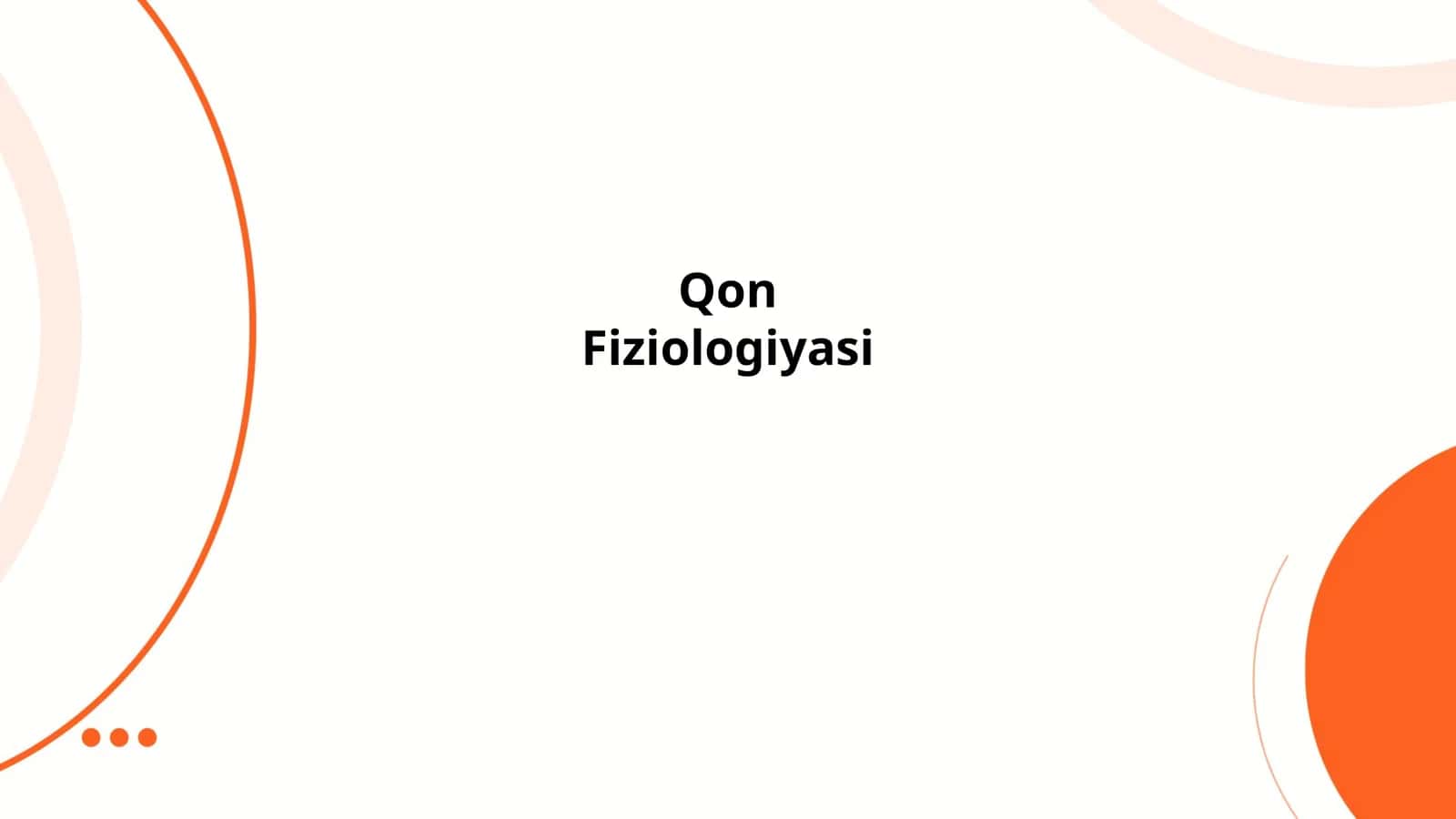 Qon Fiziologiyasi