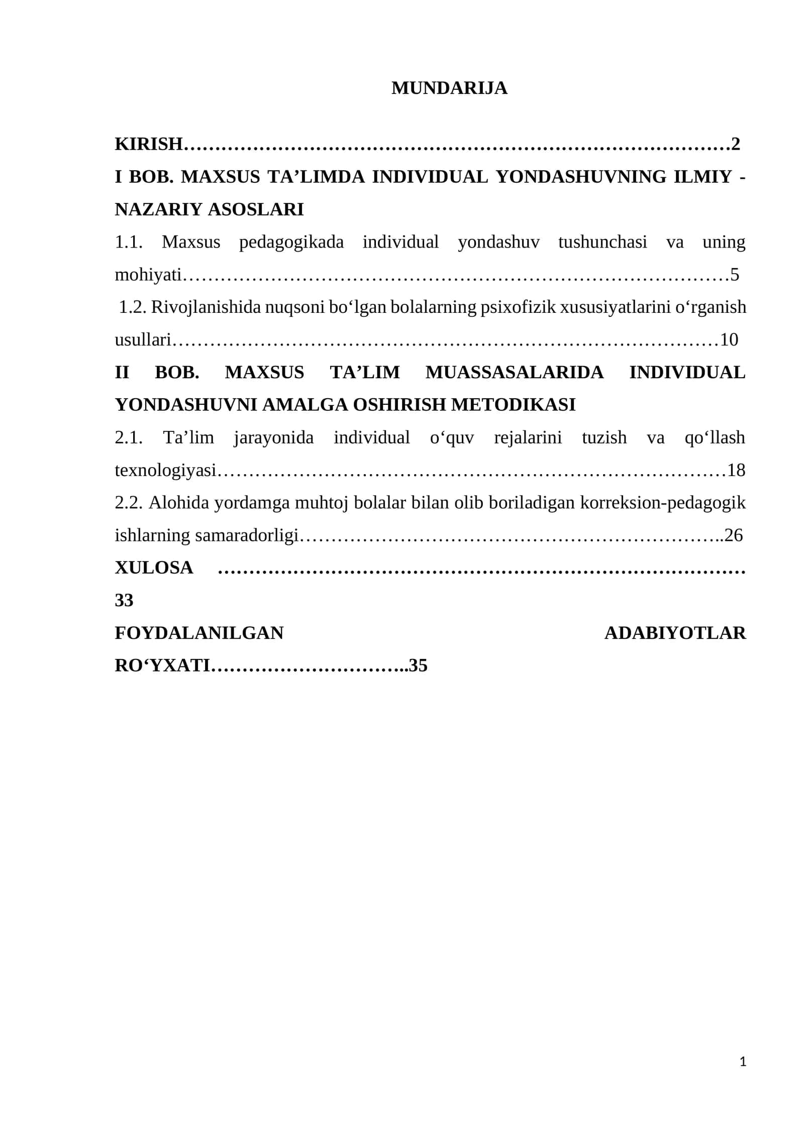 Mavzu: Maxsus pedagogikada individual yondashuv