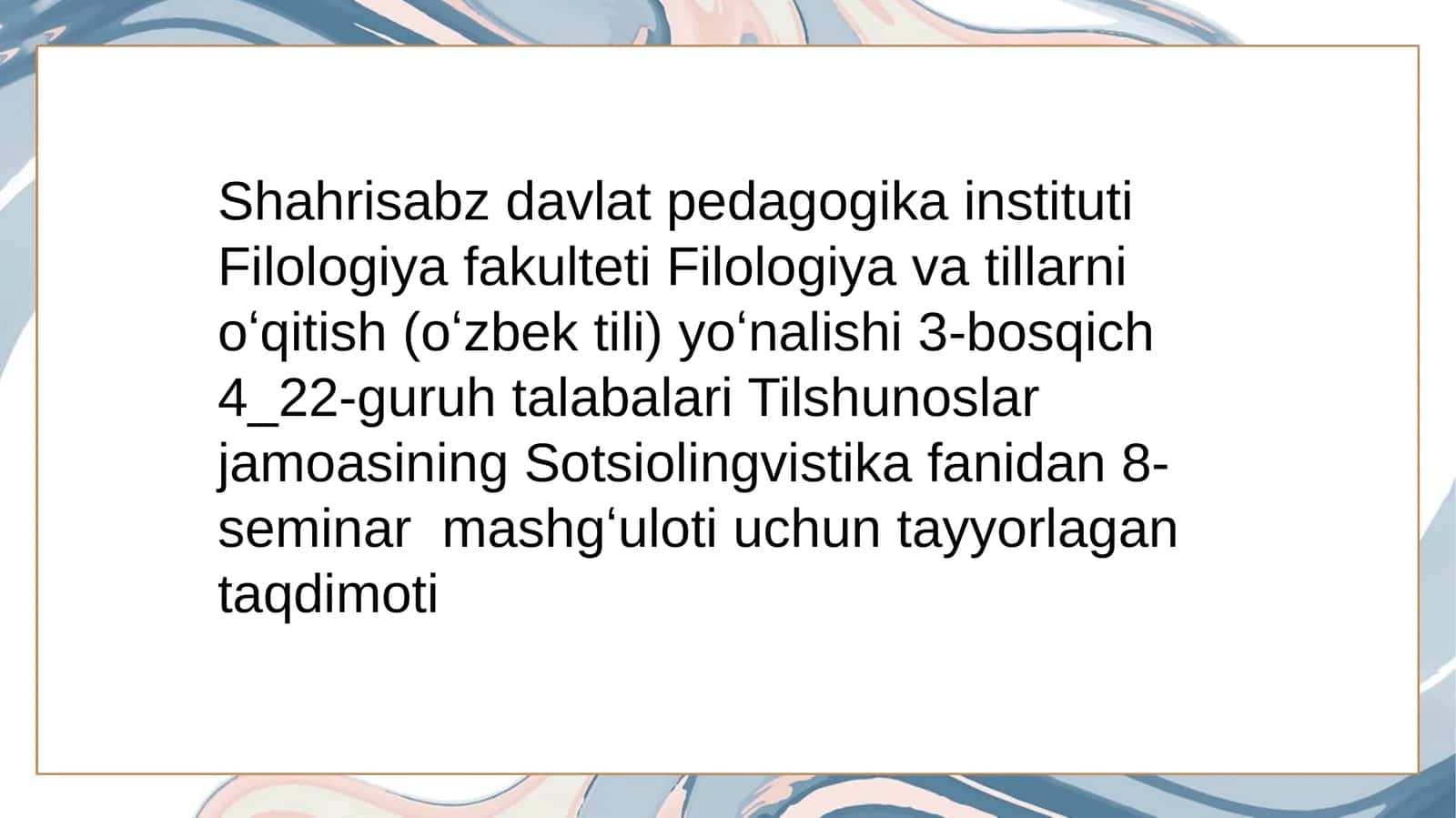 Shahrisabz davlat pedagogika instituti