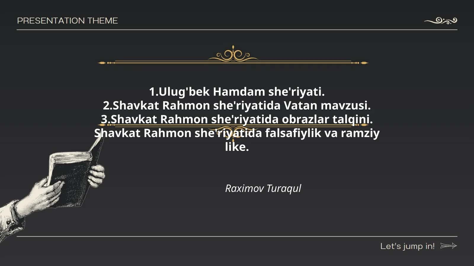 Shavkat Rahmon she'riyatida falsafiylik va ramziy like