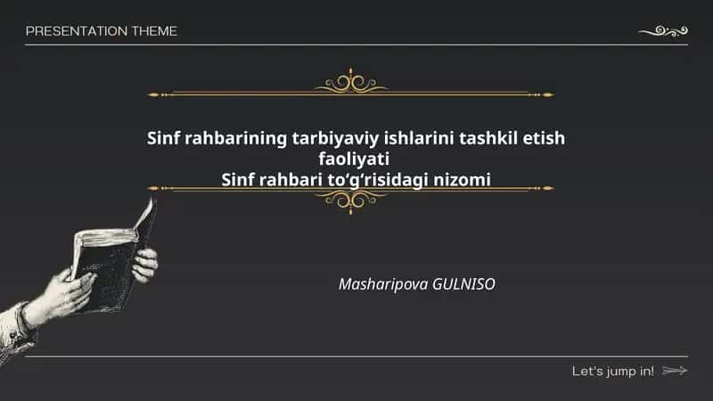 Sinf Rahbarining Tarbiyaviy Ishlarini Tashkil Etish Faoliyati