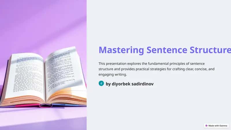 Mastering Sentence Structure