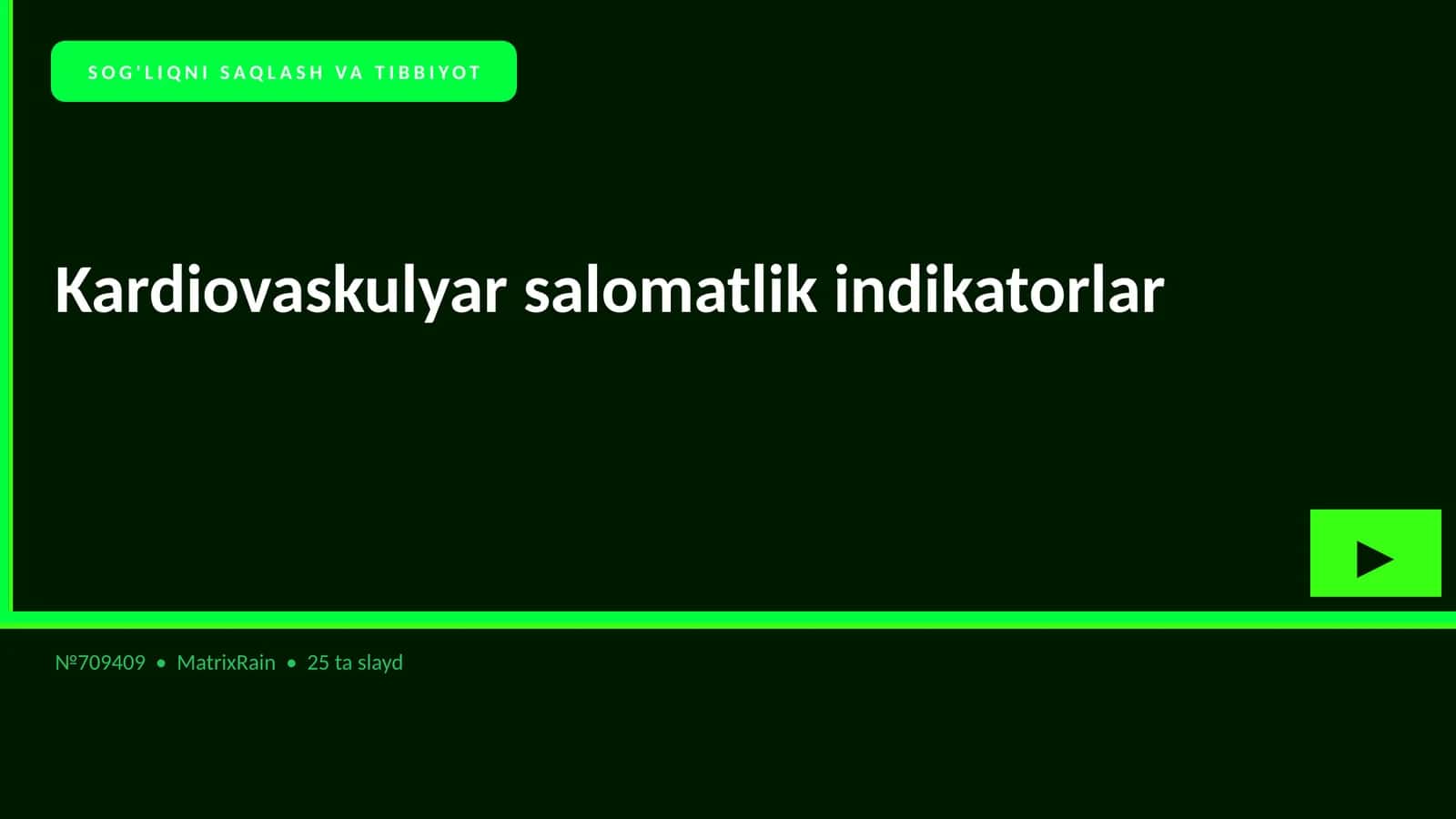 Kardiovaskulyar salomatlik indikatorlar