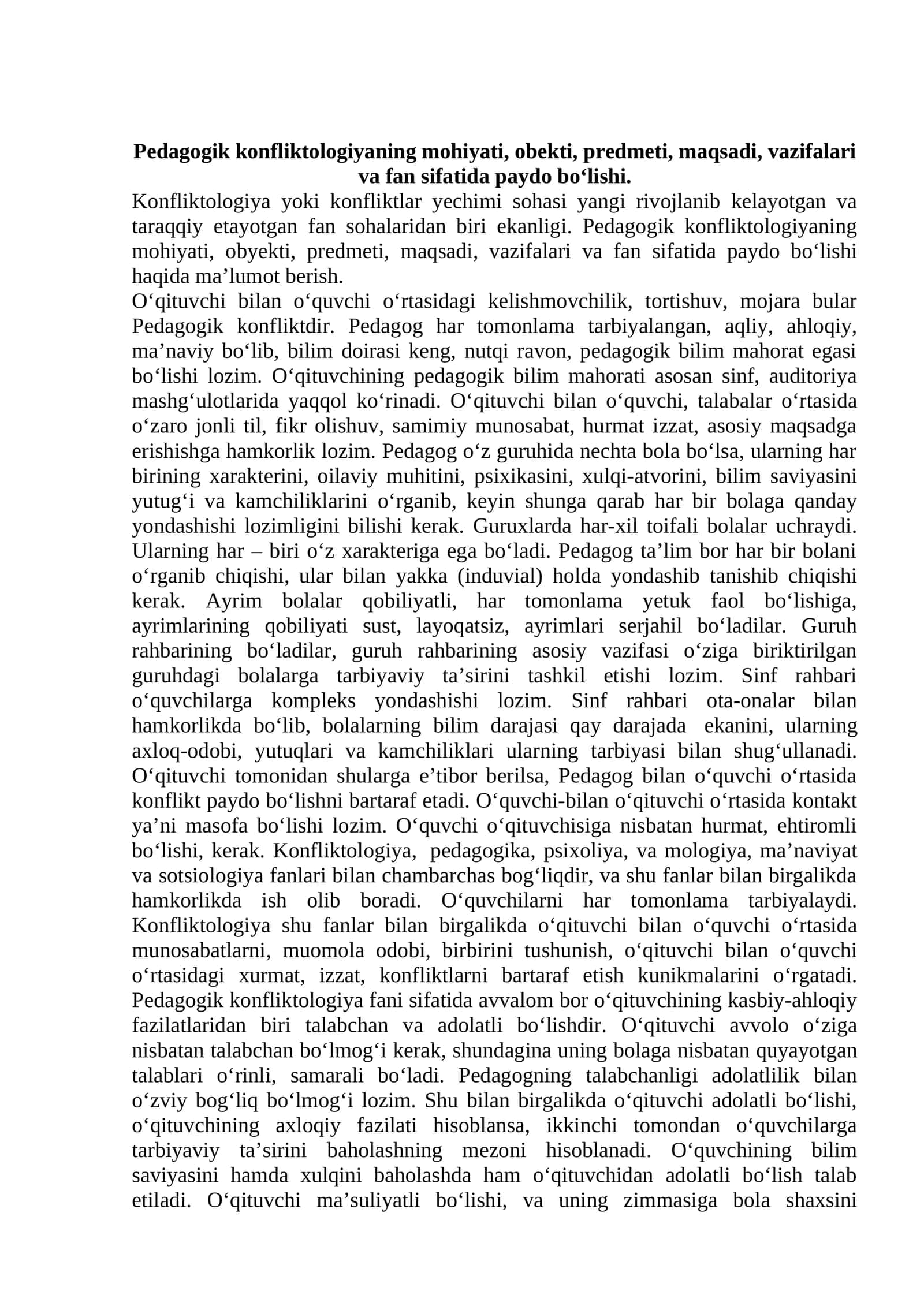 Konfliktologiya
