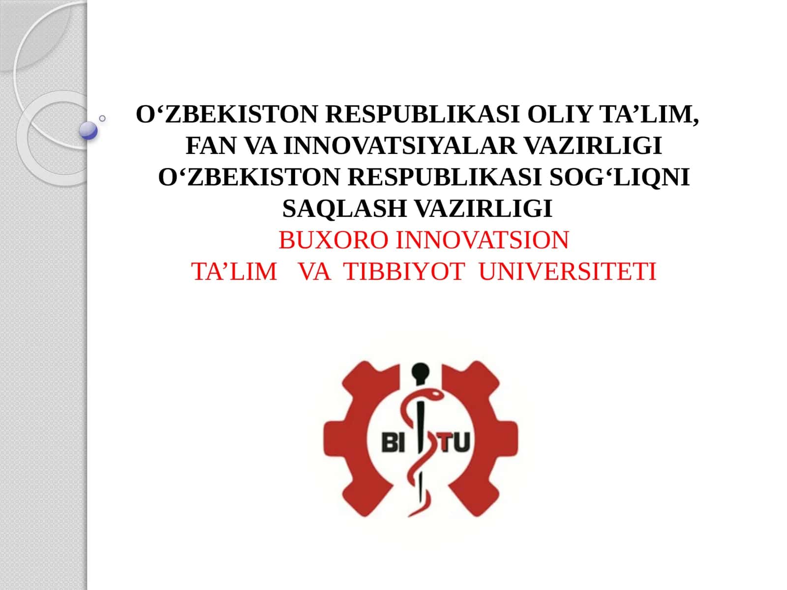 OSHQOZON-ICHAK TRAKTI PATOLOGIYALARI. TUG’MA ANOMALIYALAR. EZOFAGIT. O’TKIR VA SURUNKALI GASTRITLAR. OSHQOZON POLIPOZLARI VA O’SMALARI