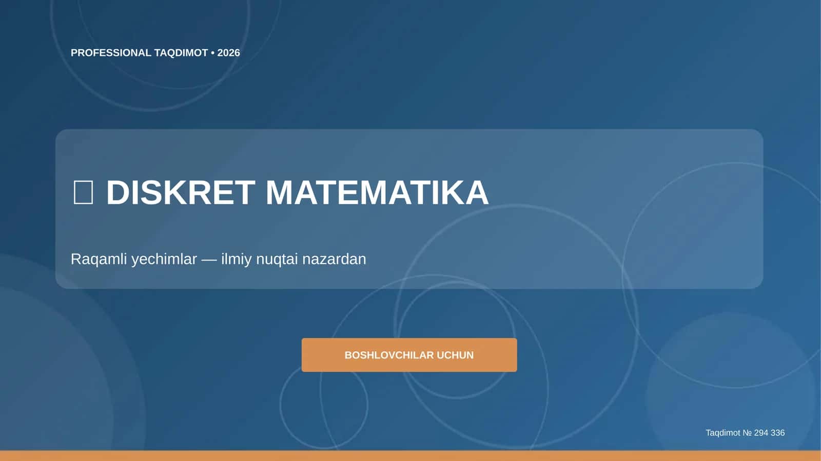 Diskret matematika: raqamli yechimlar