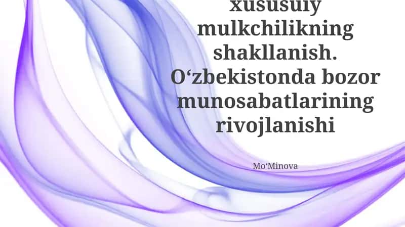 Iqtisodiy Islohotlar va Bozor Iqtisodiyotiga O'tish