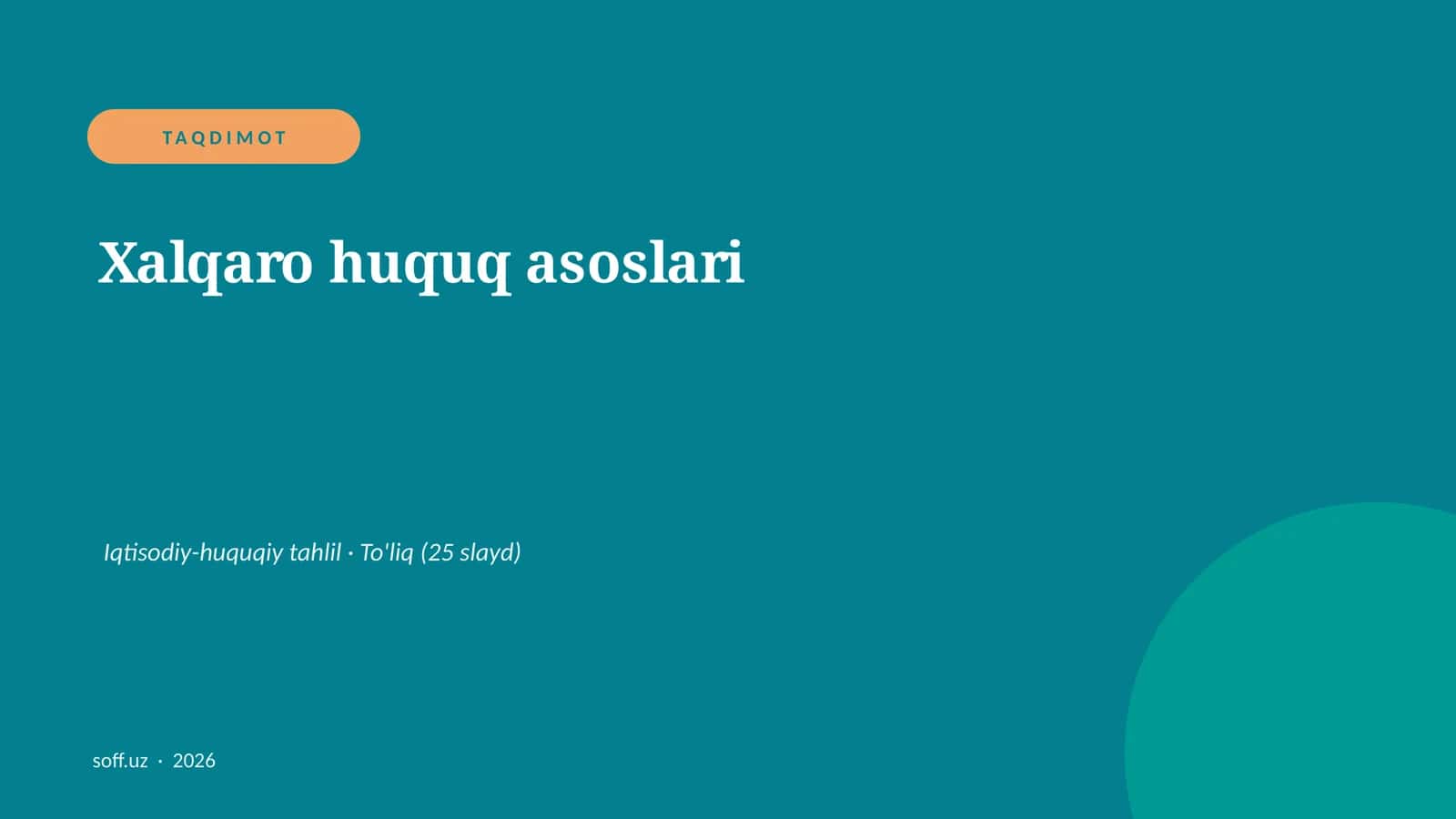 Xalqaro huquq asoslari