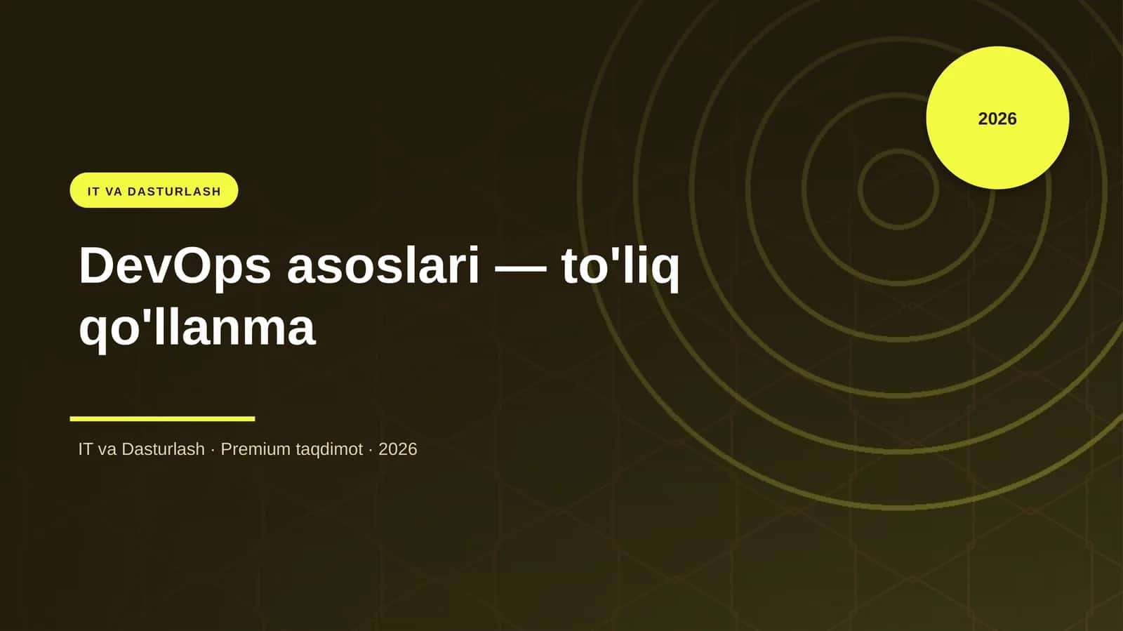 DevOps asoslari — to'liq qo'llanma