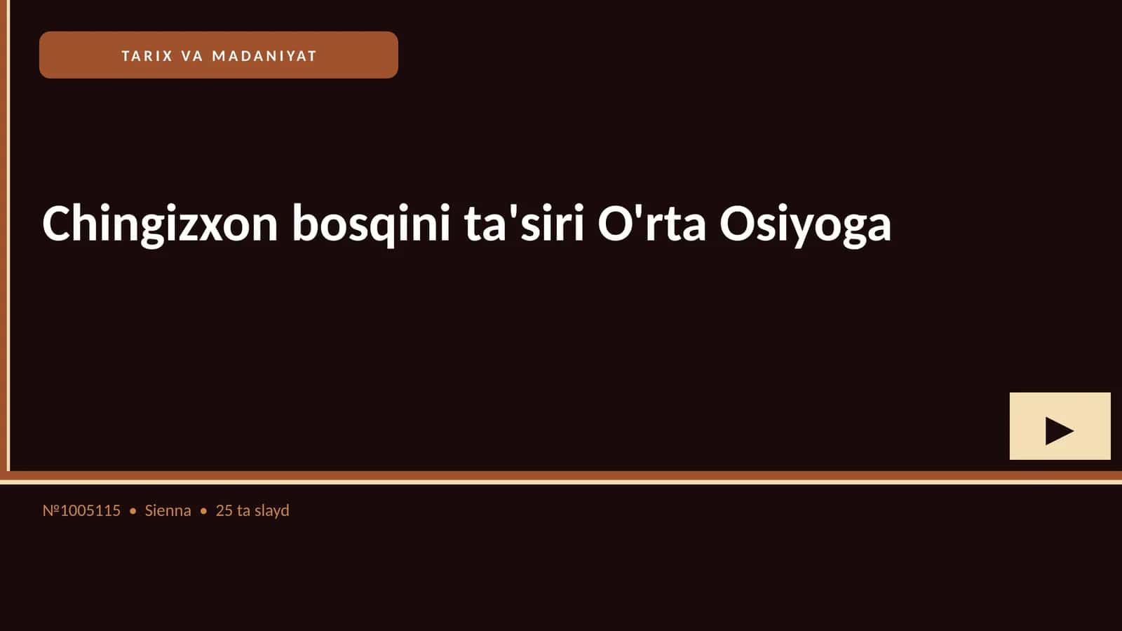 Chingizxon bosqini ta'siri O'rta Osiyoga