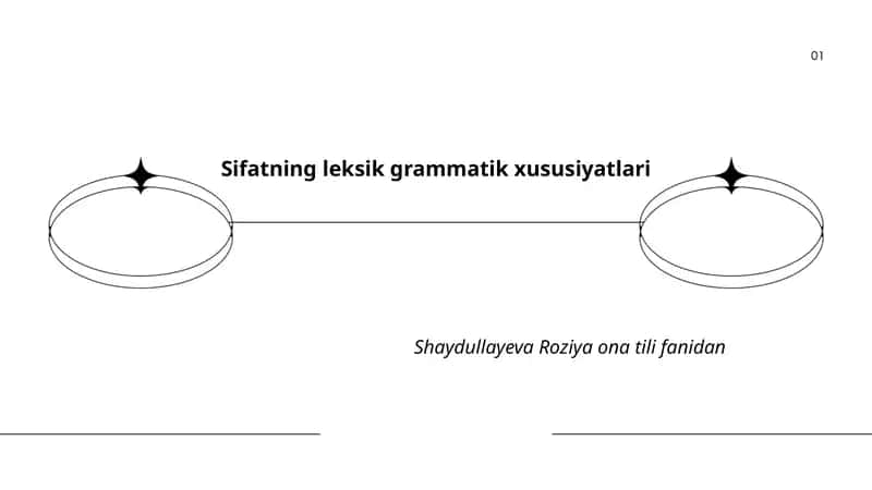 Sifatning leksik grammatik xususiyatlari