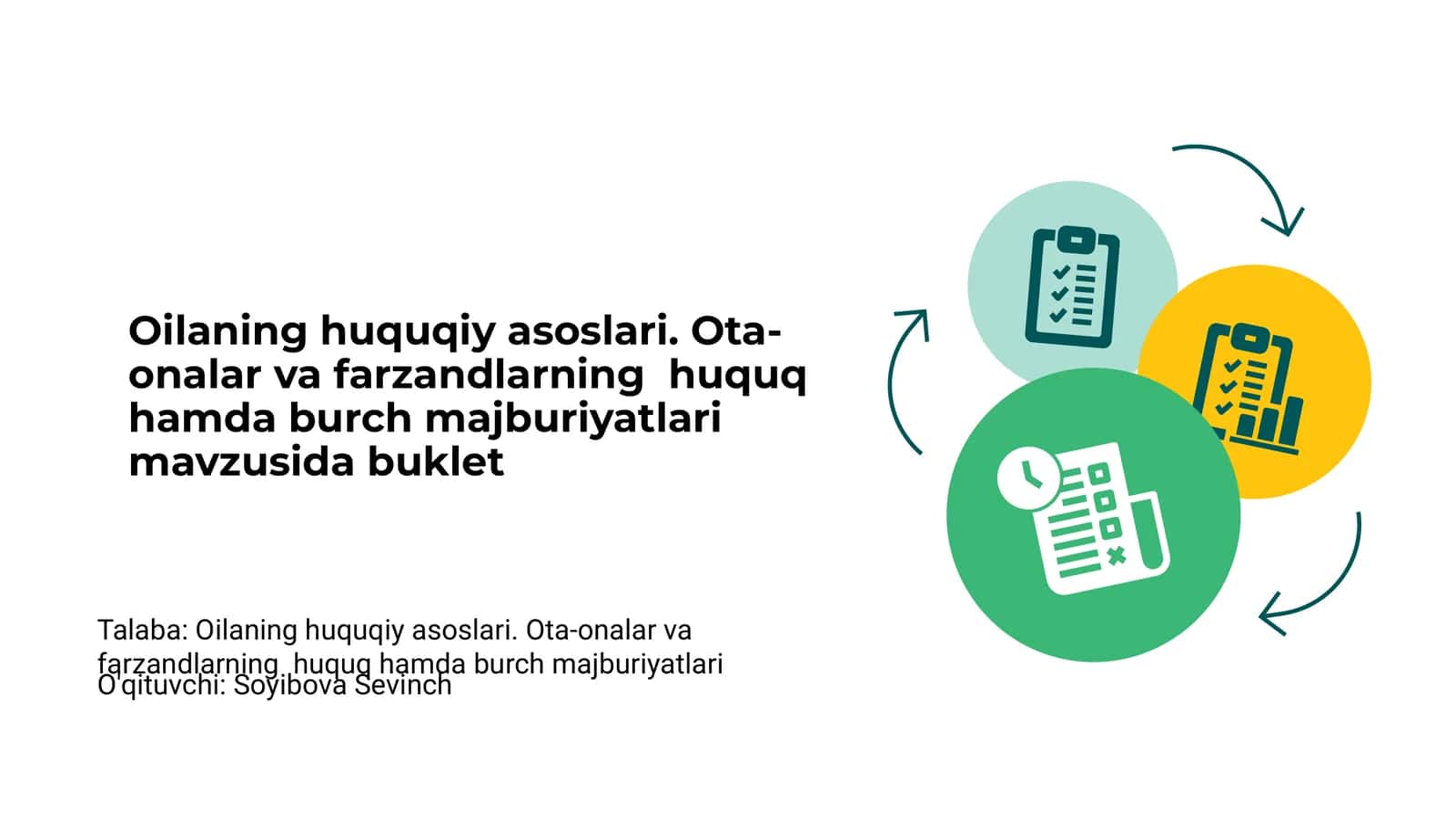 Oilaning huquqiy asoslari