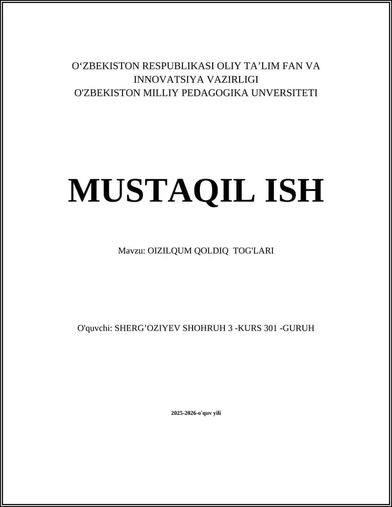 Oizilqum Qoldiq Tog'lari