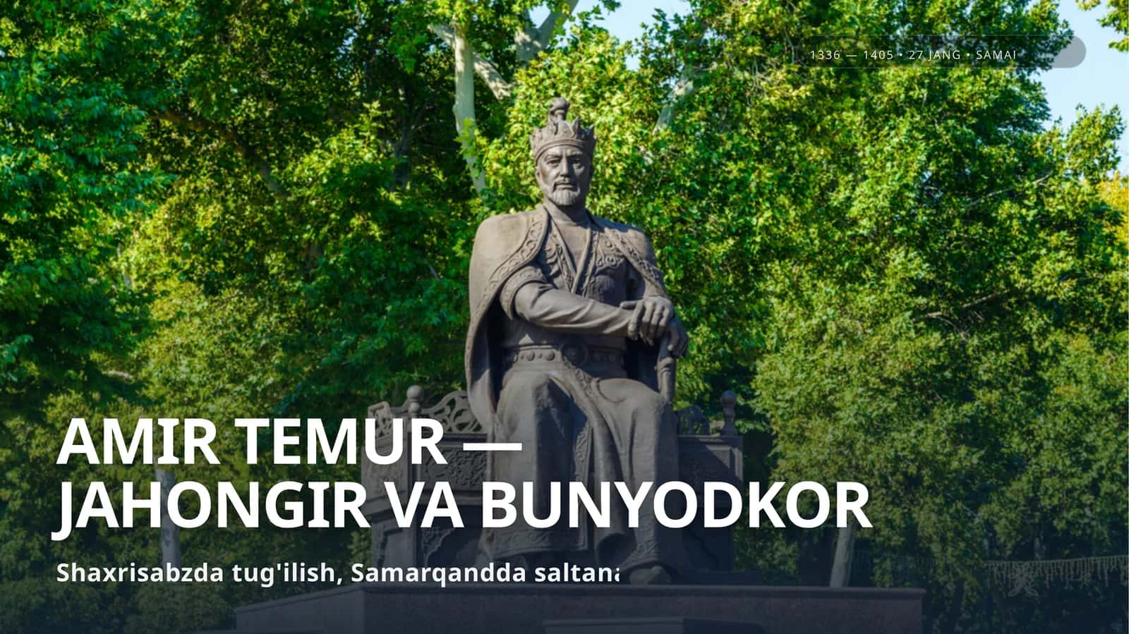 AMIR TEMUR — BUYUK SARKARDA (Prezentatsiya)
