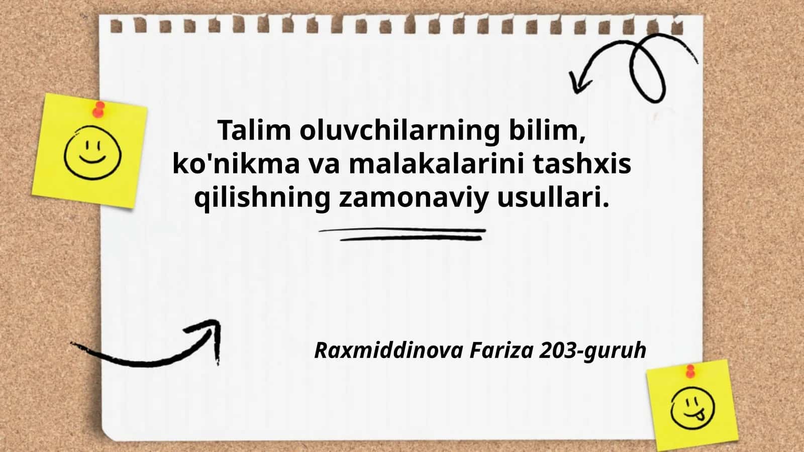 Talim oluvchilarning bilim, ko'nikma va malakalarini tashxis qilishning zamonaviy usullari