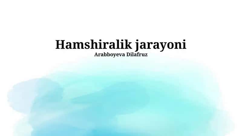 Hamshiralik jarayoni