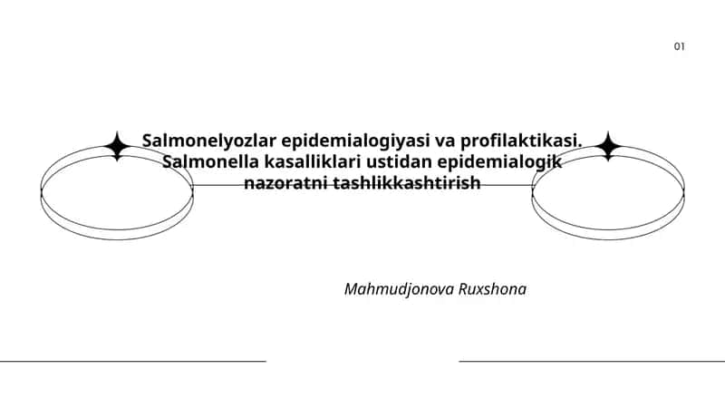 Salmonelyozlar epidemialogiyasi va profilaktikasi. Salmonella kasalliklari ustidan epidemialogik nazoratni tashlikkashtirish
