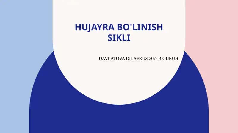 Hujayrabo'linishsikli