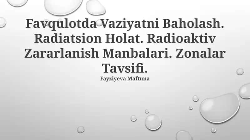 Radiatsion Holat