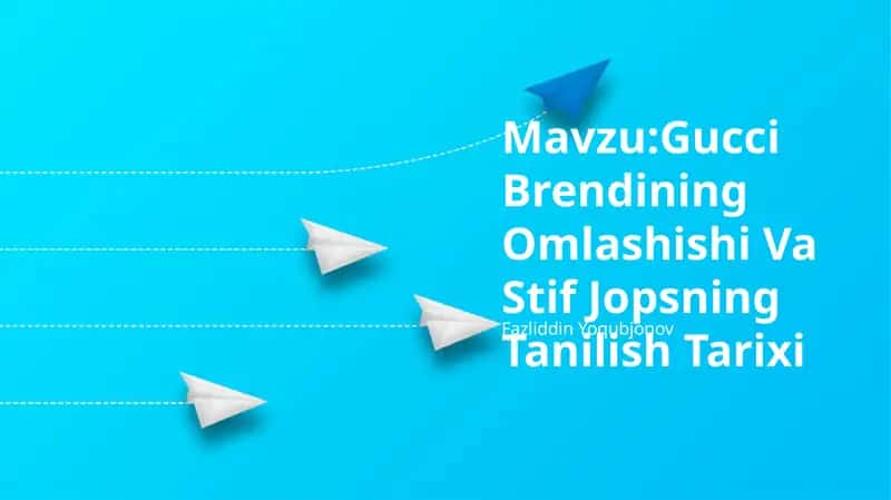 Gucci Brendining Omlashishi Va Stif Jopsning Tanilish Tarixi