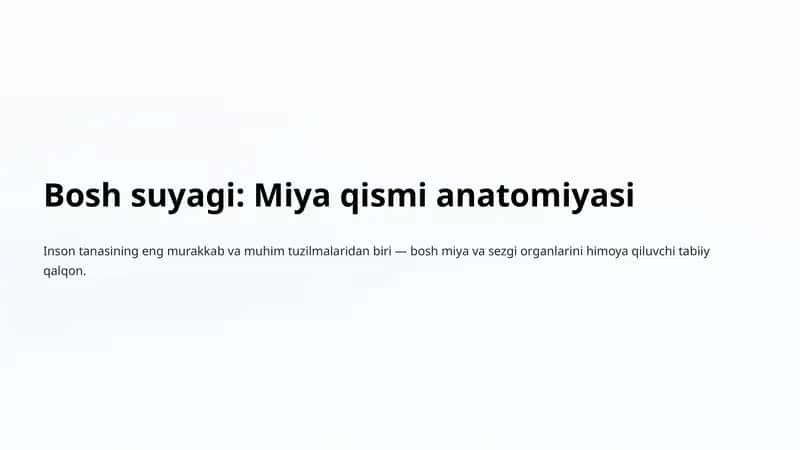 Bosh suyagi: Miya qismi anatomiyasi
