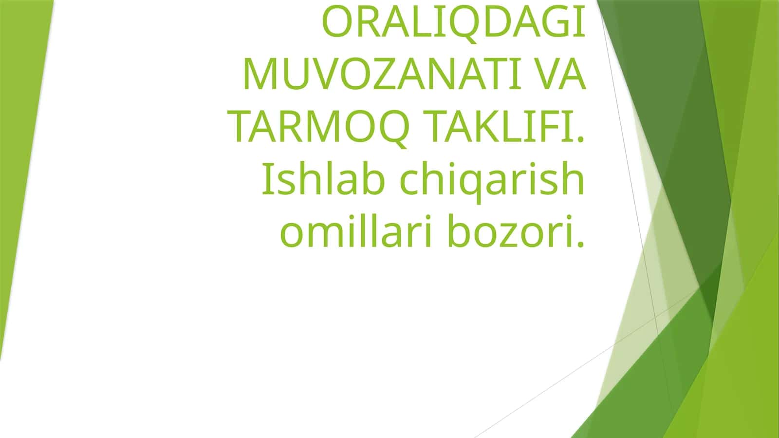 Uzoq muddatli oralikdagi firmalar